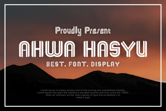 Ahwa Hasyu Font – A Bold Modern Display Font for Branding