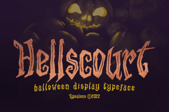 Hellscourt: A Spooky Display Font for Craft Projects