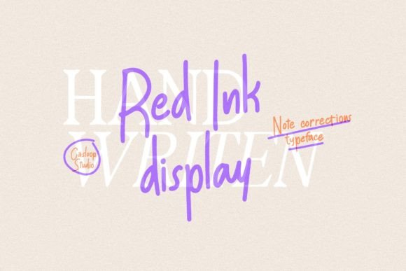 Red Ink: A Handwritten Display Font for Creative Web Projects