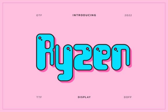 Ryzen Font for Web Design: A Fresh Display Typeface